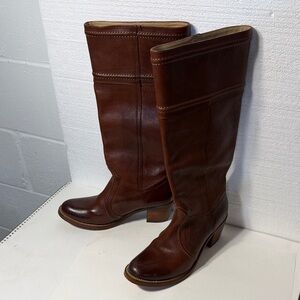 From Anthropologie FRYE Brown Leather Knee-High Boots